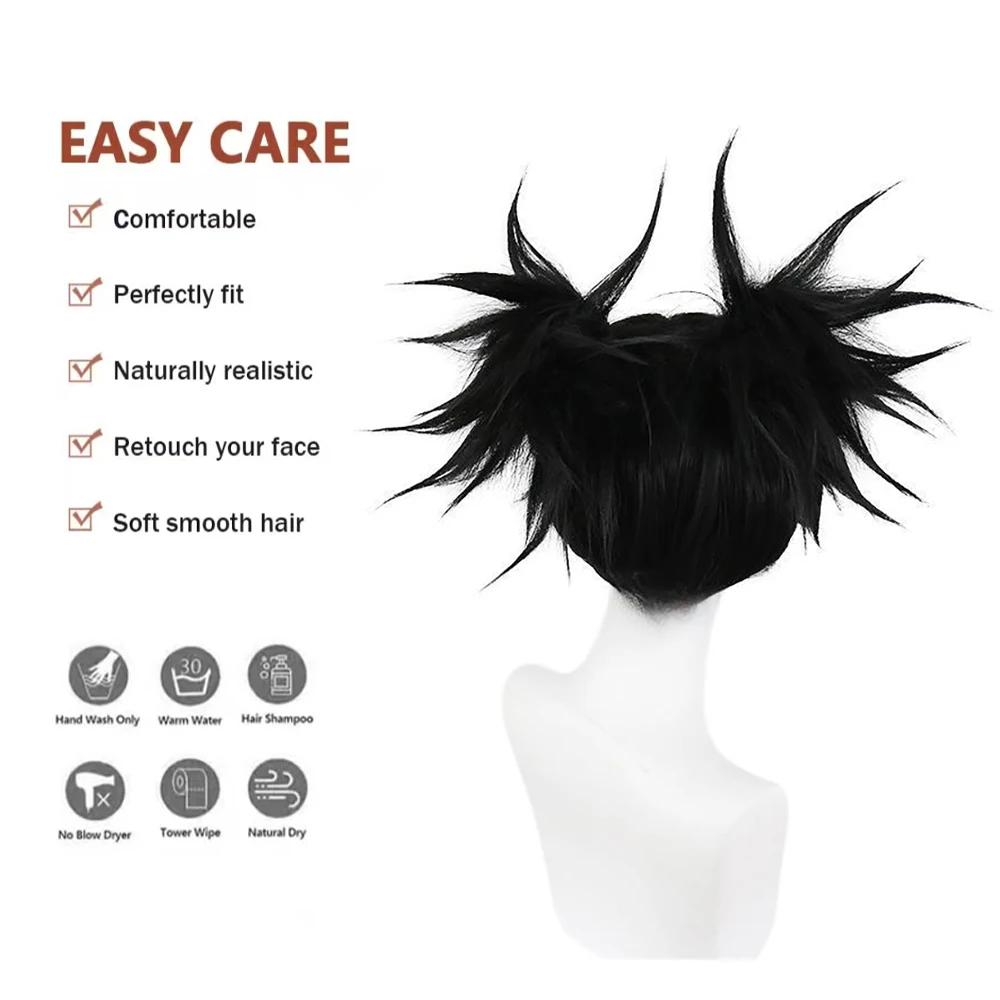 Haute qualité Perruque synthétique de Cosplay Anime Jujutsu Kaisen Choso, Double queue de cheval d