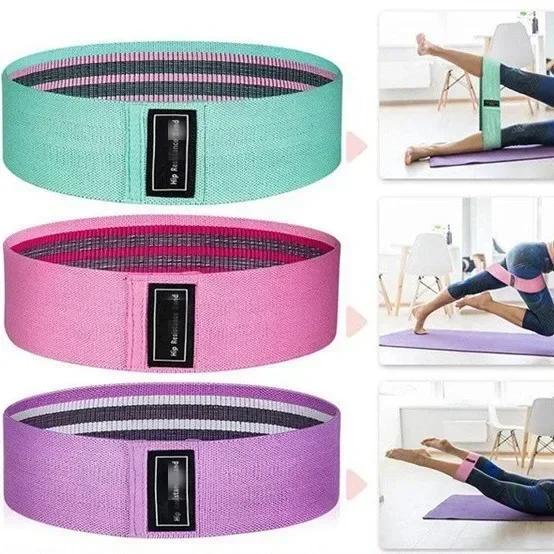 Bandes de Résistance en Tissu pour Hanches et Fessiers, Élastiques de Musculation pour Cuisses, Cerc