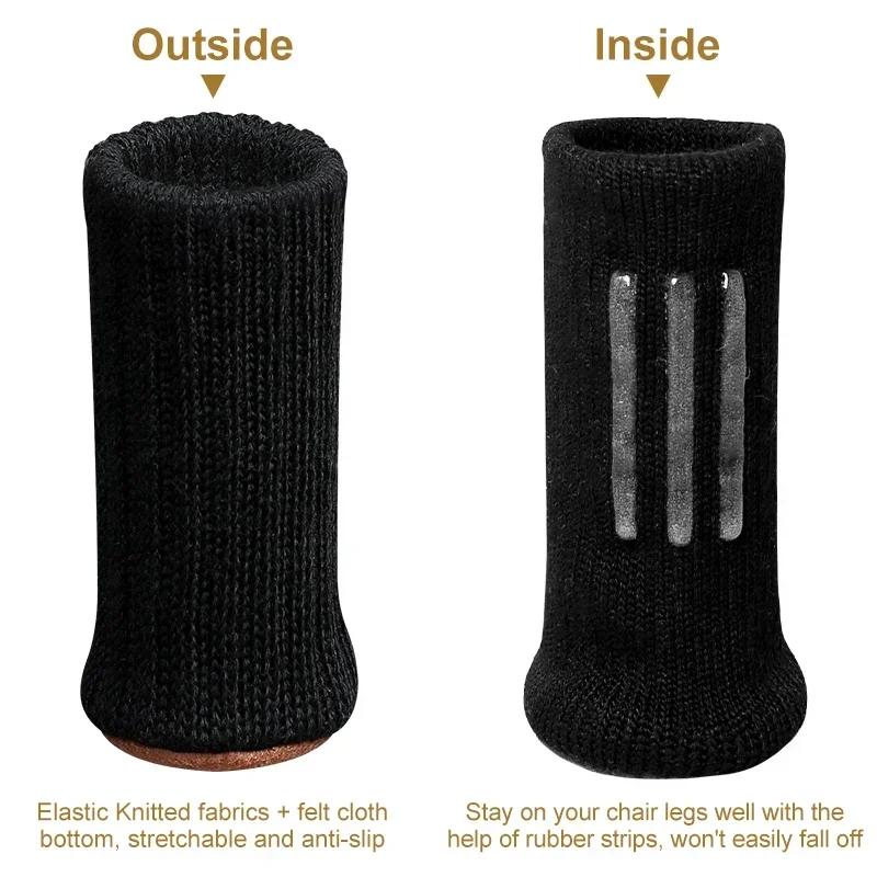 Chaussettes de jambe de chaise en silicone multi-documents avec design antidérapant, protection du s