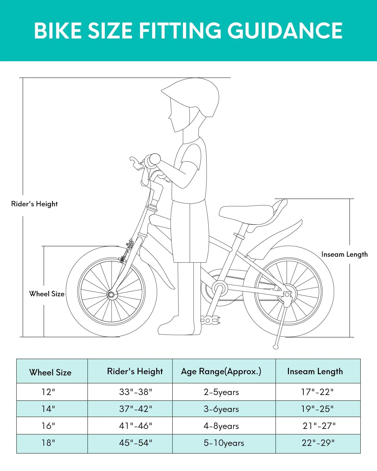 Vélo pour enfants avec roues d'entraînement et support de déclinaison, vélo pour enfants, freins à m