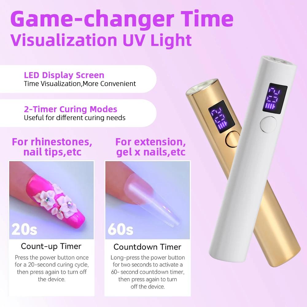 Sèche-Ongles Portable à vaccage Rapide, Mini Lampe UV LED, Outils de Salon à Domicile, Stylo de Lamp