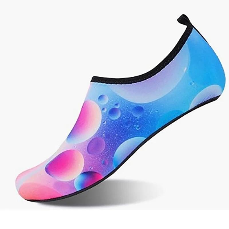 Chaussures d'eau à séchage rapide, semelle en caoutchouc, chaussures de plongée unisexes, chaussette
