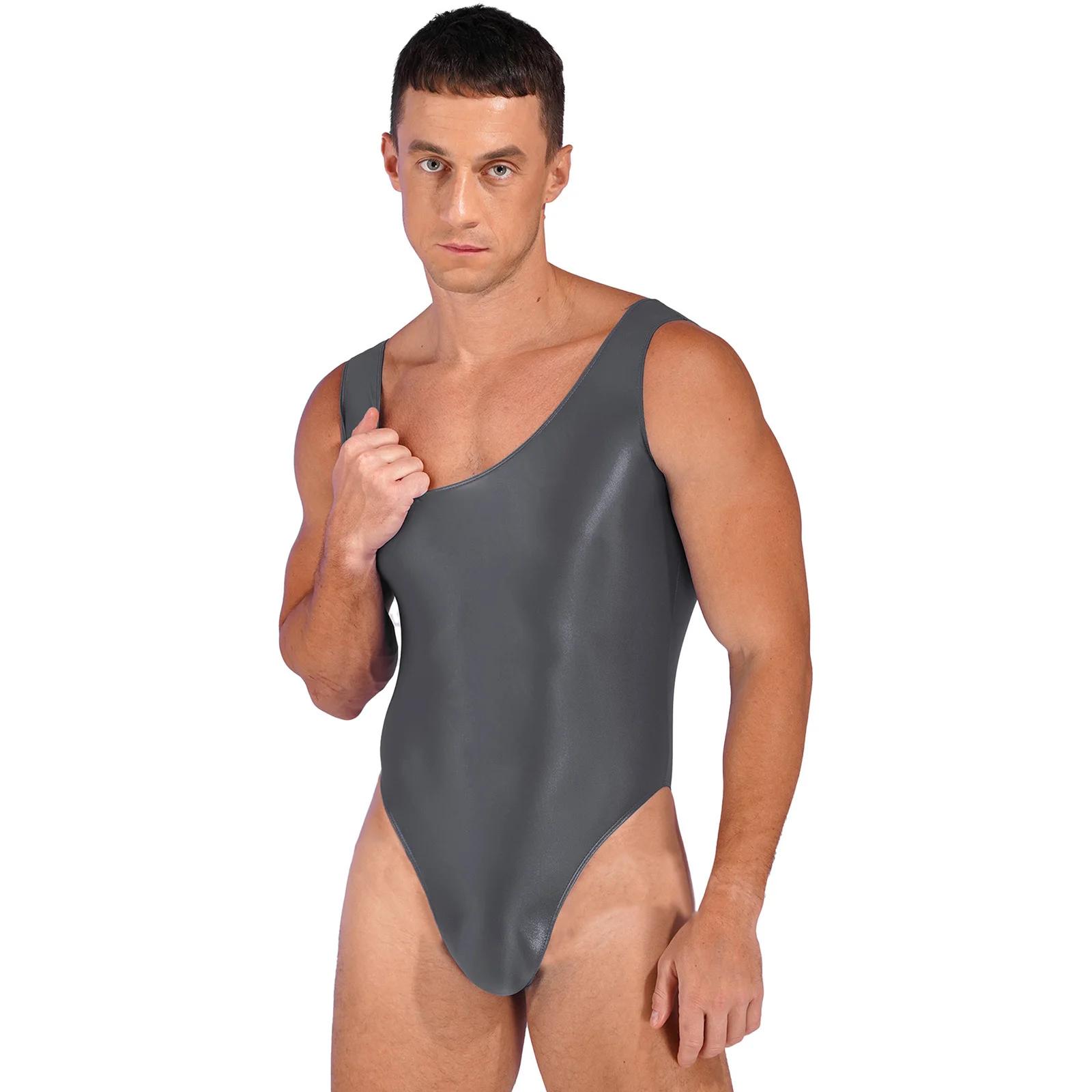 Maillot de bain pour hommes, coupe haute, batterie brillante, sport, entraînement, yoga, danse, pisc