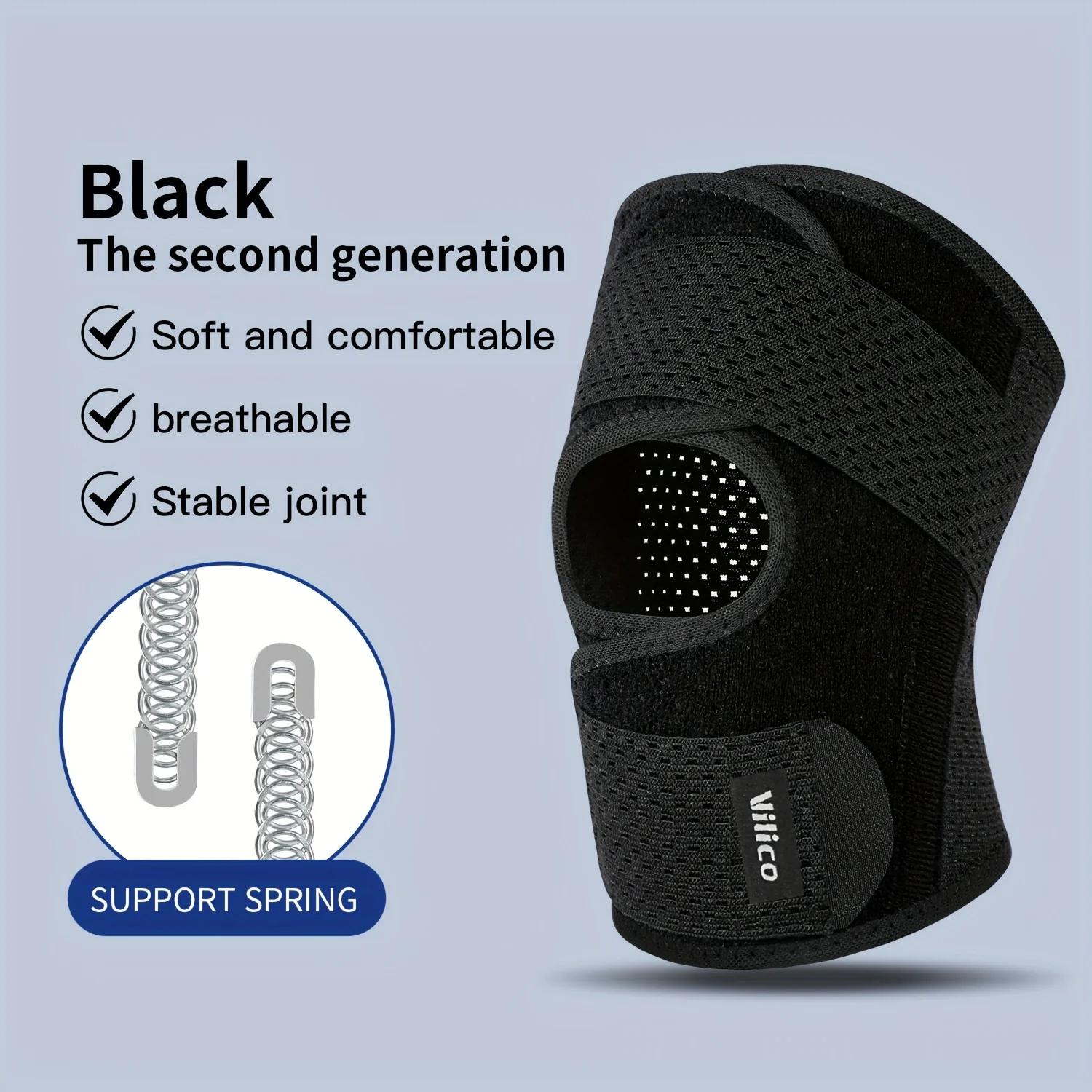 Genouillères de sport à sangle élastique pour hommes et femmes, genouillères de soutien pour le fitn