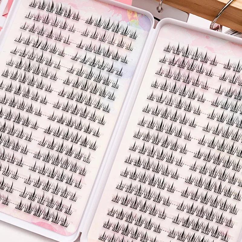 Grappe de cils d'extension de faux cils de grande capacité 384 pièces pour la beauté