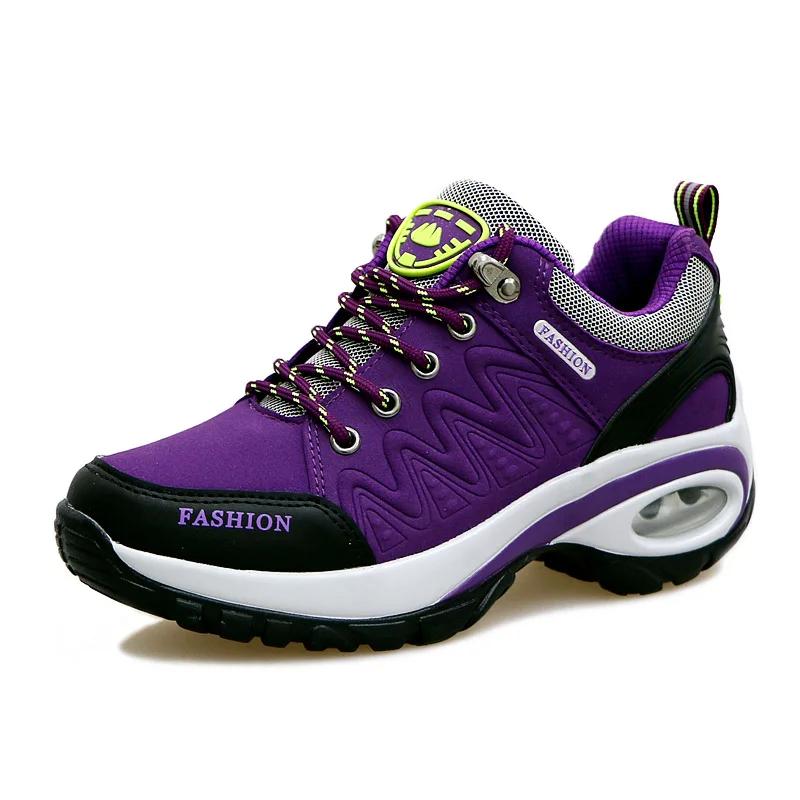 Baskets plateforme femme sport randonnée - Chaussures mode antidérapantes running décontractées outdoor