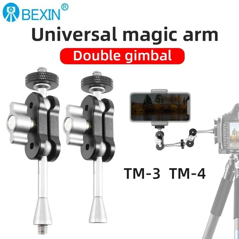 Becin – adaptateur de caméra à Double tête sphérique, Super pince, Compatible avec GoPro DJI Action