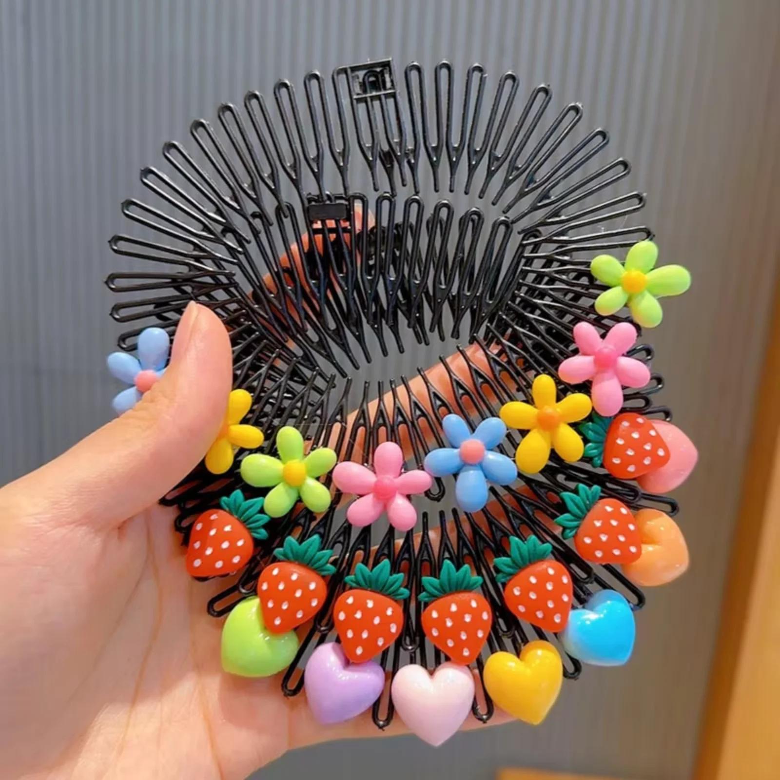 3 pièces d'accessoires pour cheveux pour filles, style Y2K, avec peignes étoiles colorés, bandeaux,