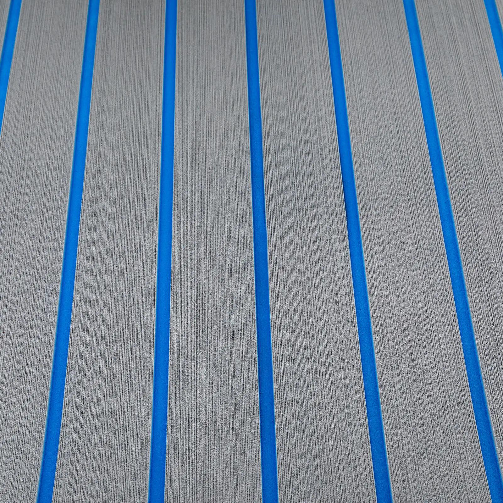 Offres spéciales gris avec rayures bleues 240*60 cm feuille de teck en mousse EVA plancher marin Yac