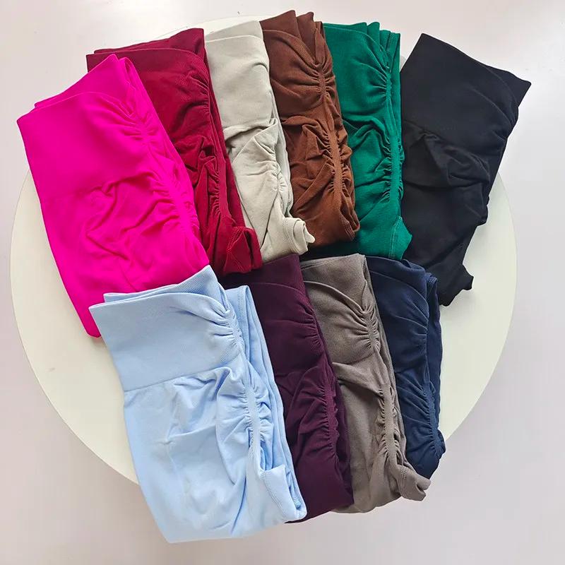 Pantalons de yoga taille haute sans couture avec ceinture en V et design rehausseur de fesses, leggi