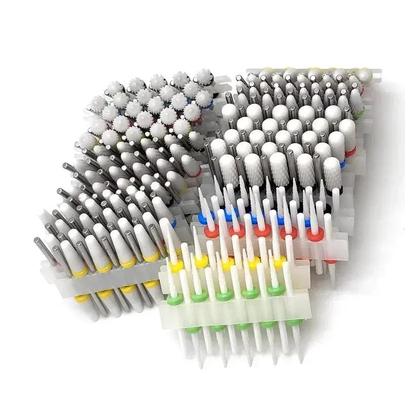 10 forets en céramique, fraises, accessoires de rectifieuse de vernis à ongles rotatifs, accessoires