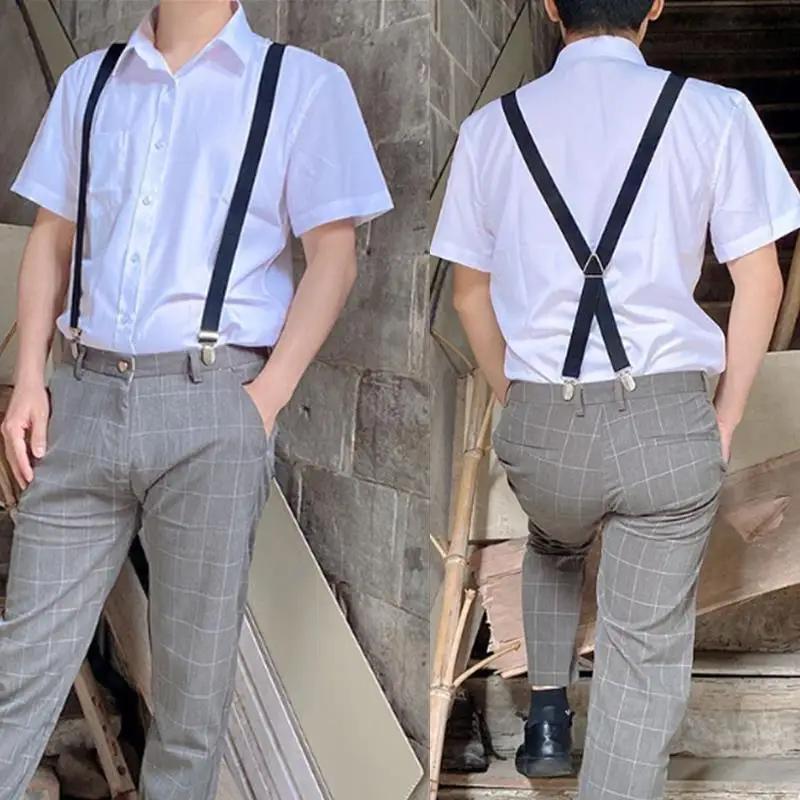 Bretelles de travail robustes pour hommes, élastiques réglables, pour pantalons, ceinture, bretelles