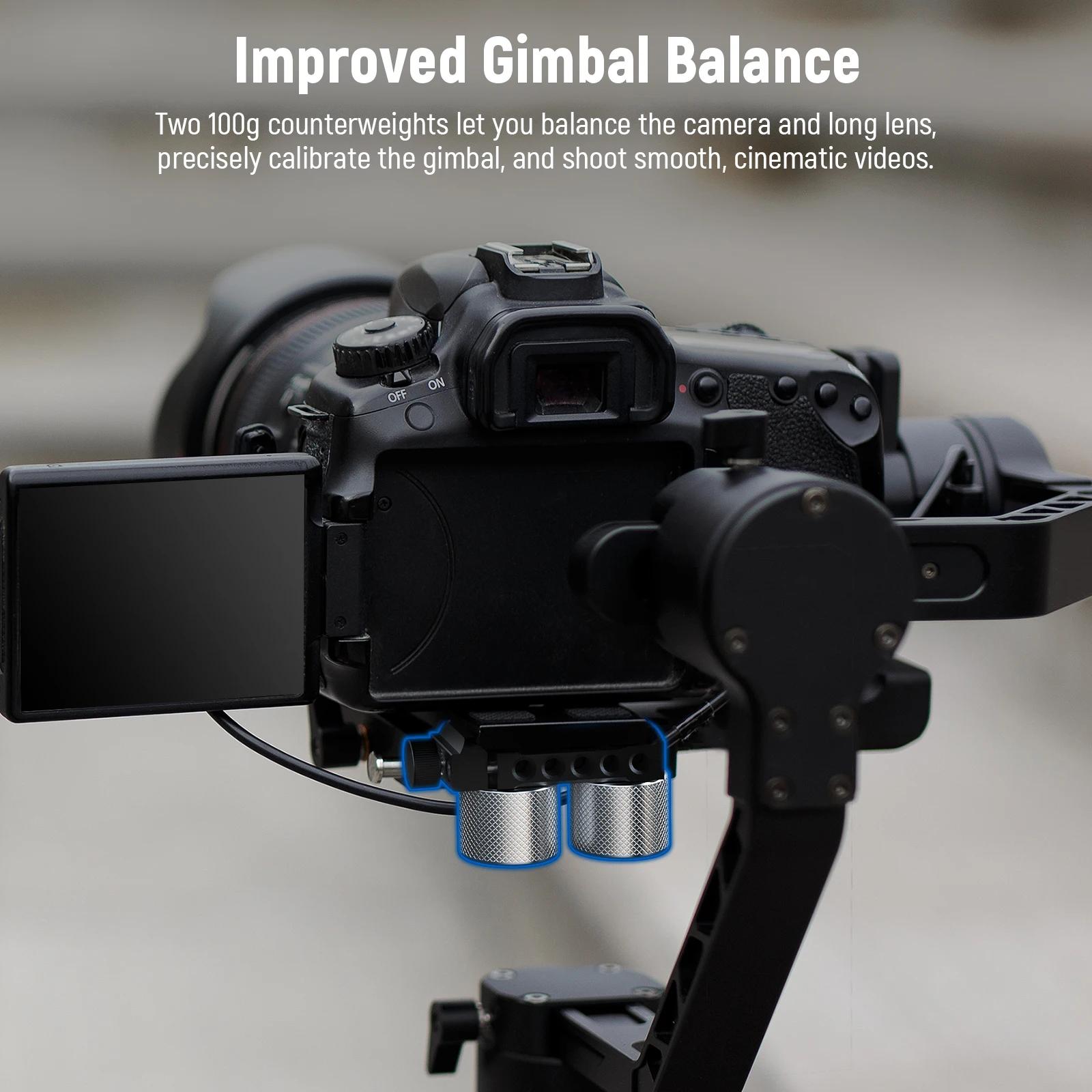 NEEWER – Kit de contrepoids et pinces à cardan, pour DJI Ronin RS4 Pro RS4 RS3 Pro RS3 RS2 RSC2 ZHIY