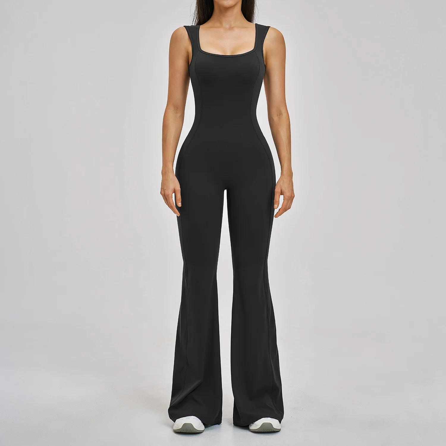 Ensemble de yoga pour femme, combinaison de sport une pièce à dos élégant, tenue de fitness athlétiq