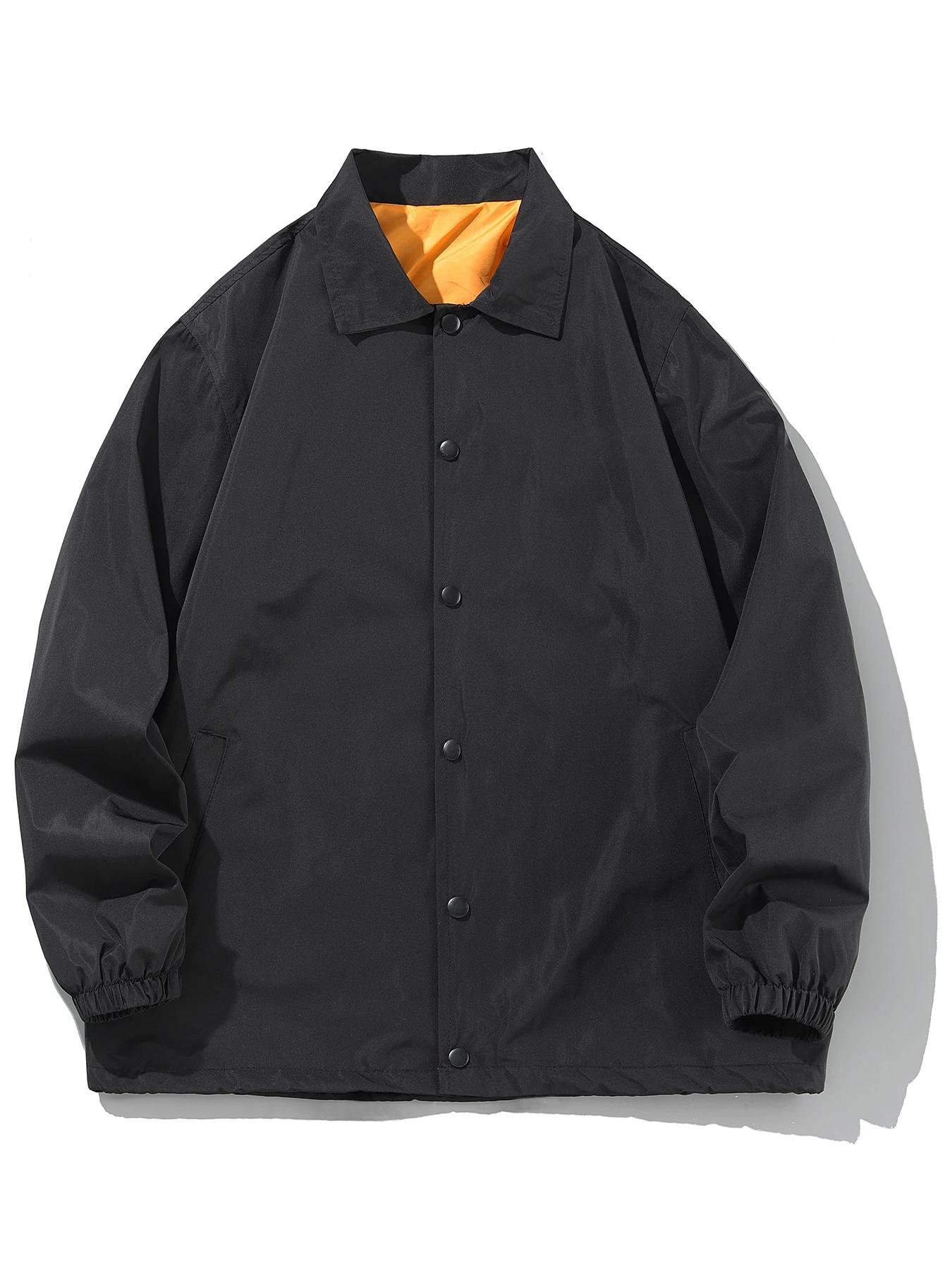 Veste à revers pour hommes, pour l'extérieur, décontractée, assortie avec tout, mode, couleur unie,