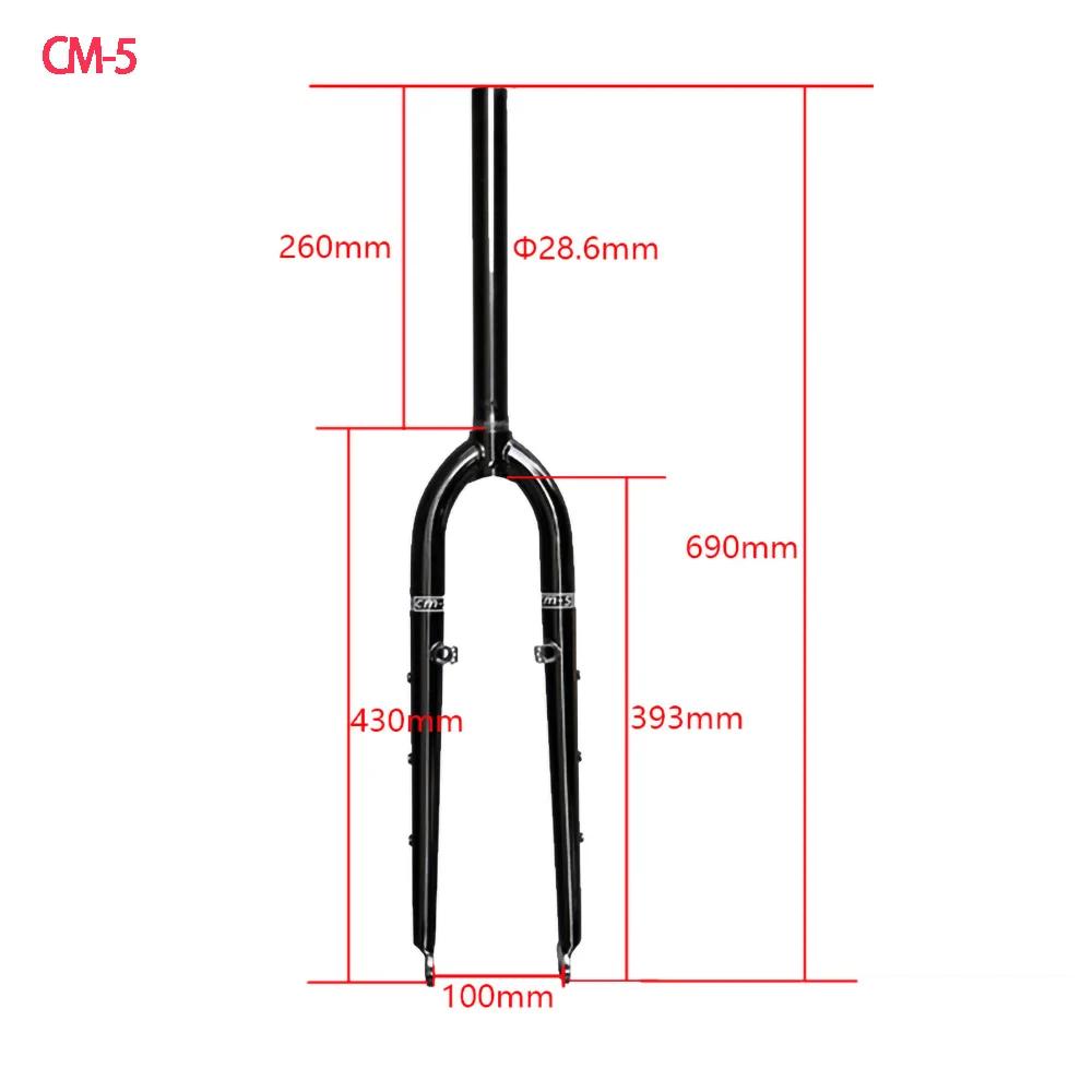26/27.5ER DARKROCK CM-3 /CM-5 cr-mo Steels fourche avant 28.6mm disque et V frein vtt fourche rigide
