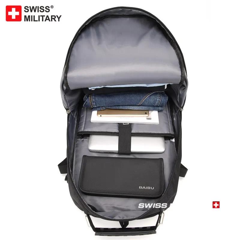 SWISS MILITARY Nouveau sac multifonctionnel de grande capacité pour homme, sac à dos de voyage à la