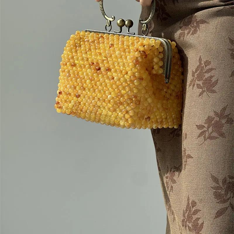 Sacs à main pour femmes vintage rétro, sacs à main à paillettes, pochette à bandoulière, chaîne de m