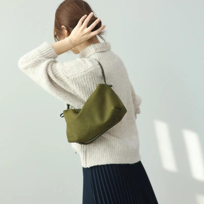 Sacs à bandoulière vintage en cuir véritable pour femmes, sac à main souple, bandoulière réglable, f