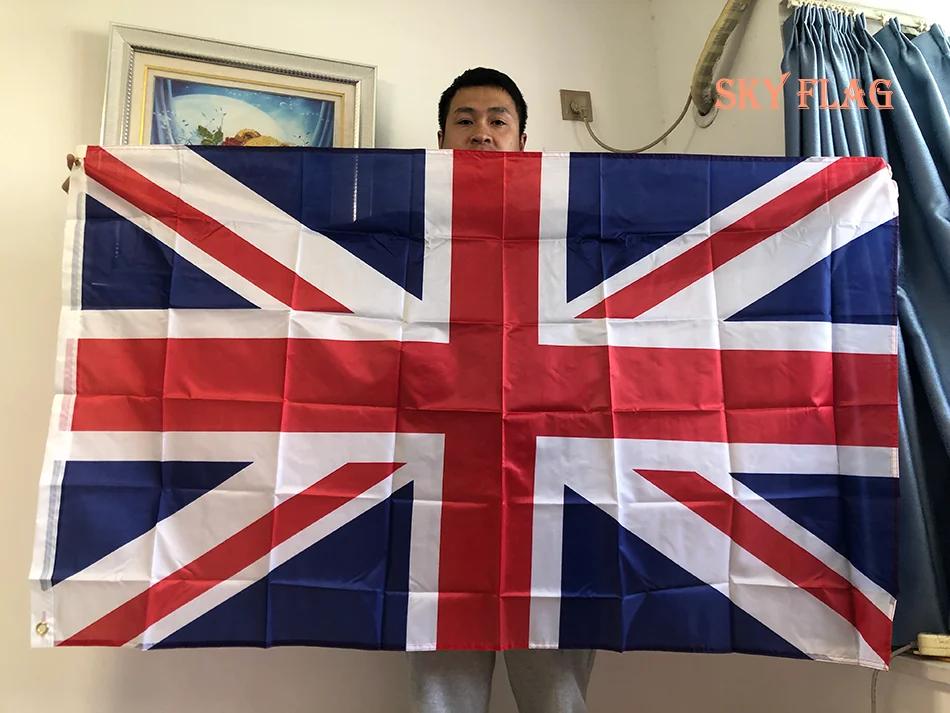 SKY DRAPEAU drapeaux du Royaume-Uni 90x150 cm drapeau de l'état du pays d'Angleterre polyester drape
