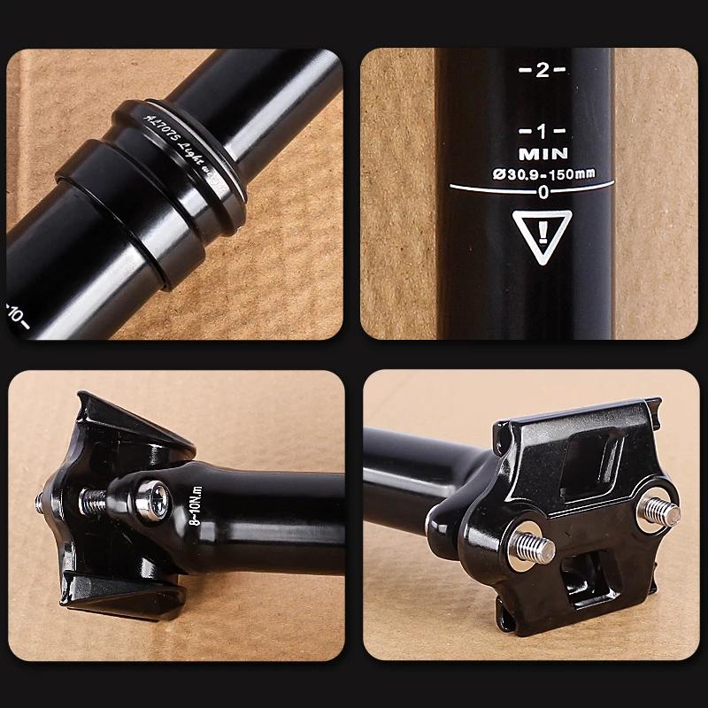 Tranz-x tige de selle compte-gouttes routage de câble interne 30.9mm levage hydraulique 150mm voyage