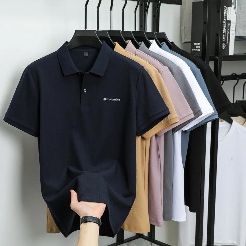 Polo à manches courtes pour homme en coton 100% pur, nouvelle collection été, confortable et respira