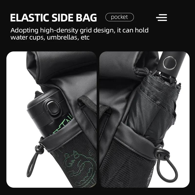 Mode décontracté hommes rouleau haut épaule sac de messager grande taille en plein air cyclisme band
