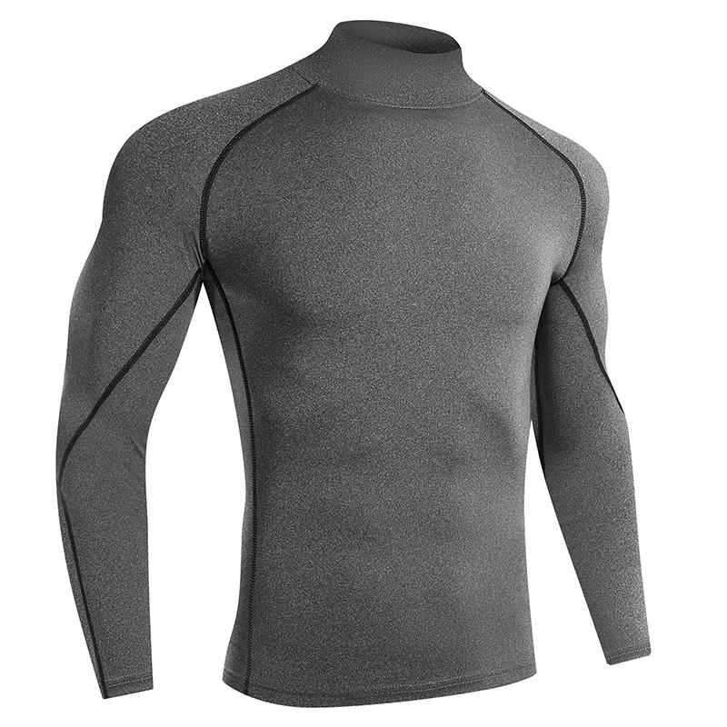 T-shirt compression hommes séchage rapide - Haut fitness musculation gym rashgard manches longues