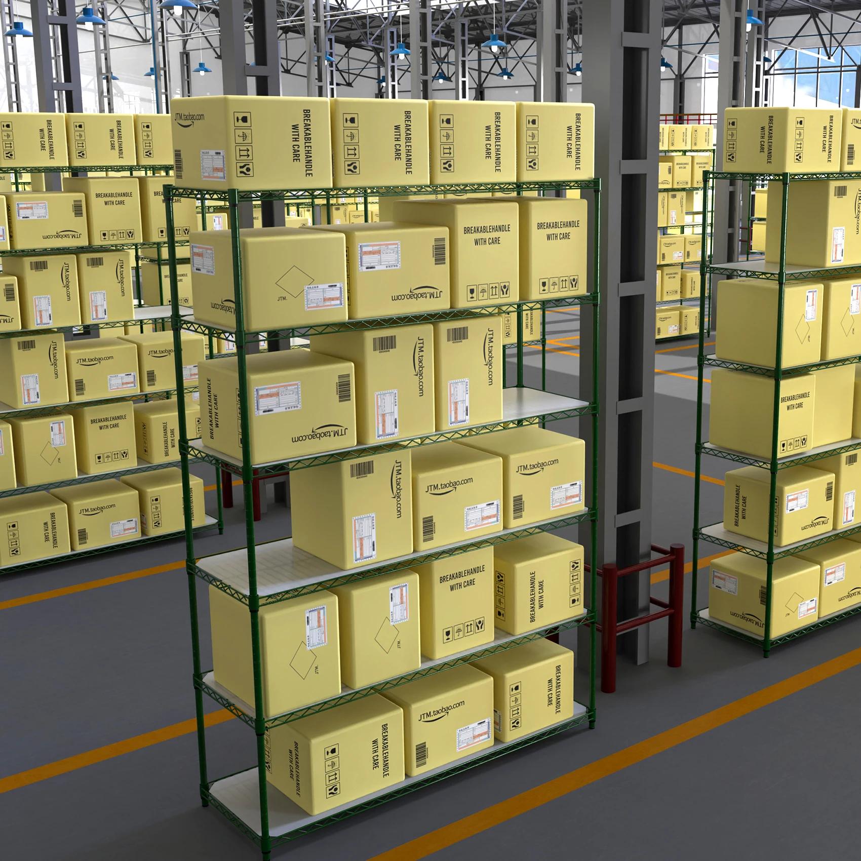 Unité d'étagères métalliques à 6 niveaux, 6000 LBS, NSF recommande des étagères de rangement de gara