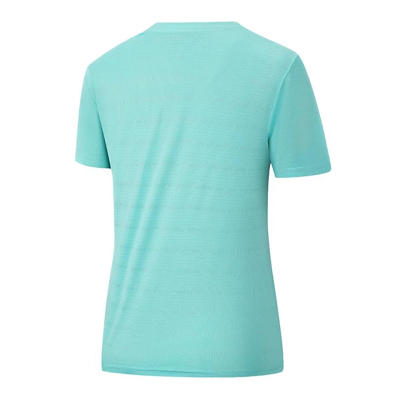 CHRLCK T-shirt respirant à manches courtes en maille pour femme, taille US/EU, couleur unie, pour le