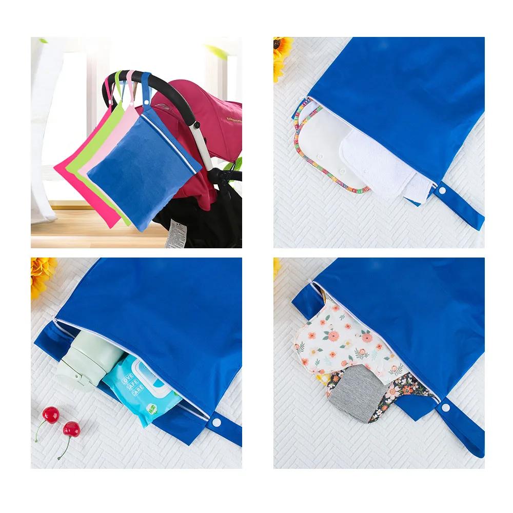 BIAI PUL – sac humide imperméable de couleur unie, sac à couches réutilisable, sac de rangement de s