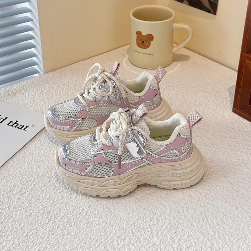 Baskets pour enfants printemps-été 2026, nouvelles chaussures de sport à semelle souple, antidérapan