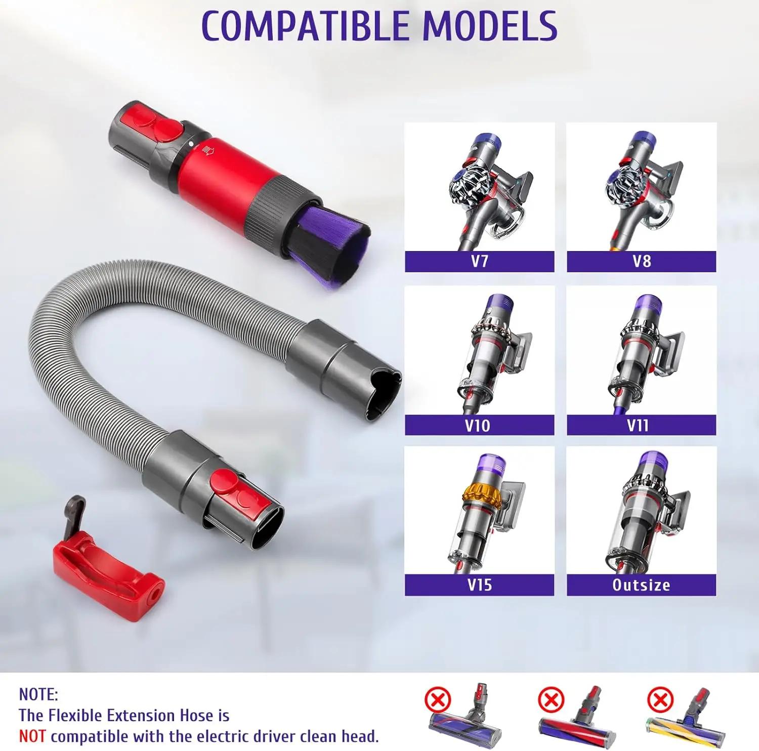 Tuyau d'extension Flexible pour brosse à dépoussiérer, pour aspirateur Dyson Outsize/ V7/ V8/ V10/ V