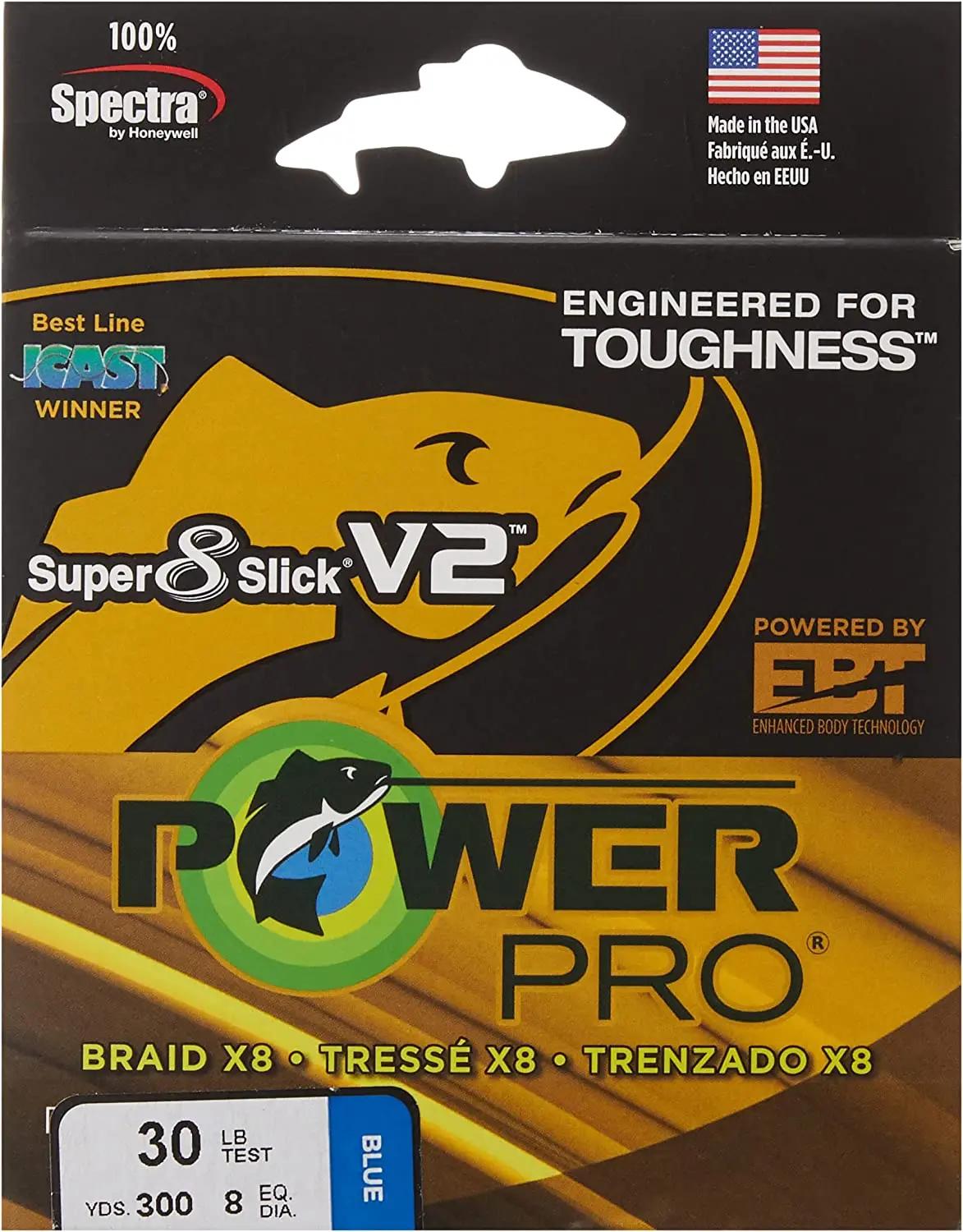 8 brins POWER PRO SSV2 300Yds tressé Spectra ligne de pêche 10 ~ 80lb Original USA PE tresse ligne P