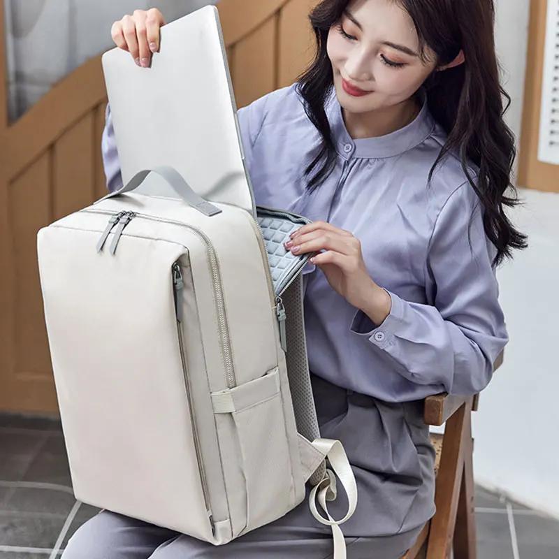 Nouveau sac à dos de voyage pour femmes Airbag résistant aux chocs 15 pouces pochette d'ordinateur h
