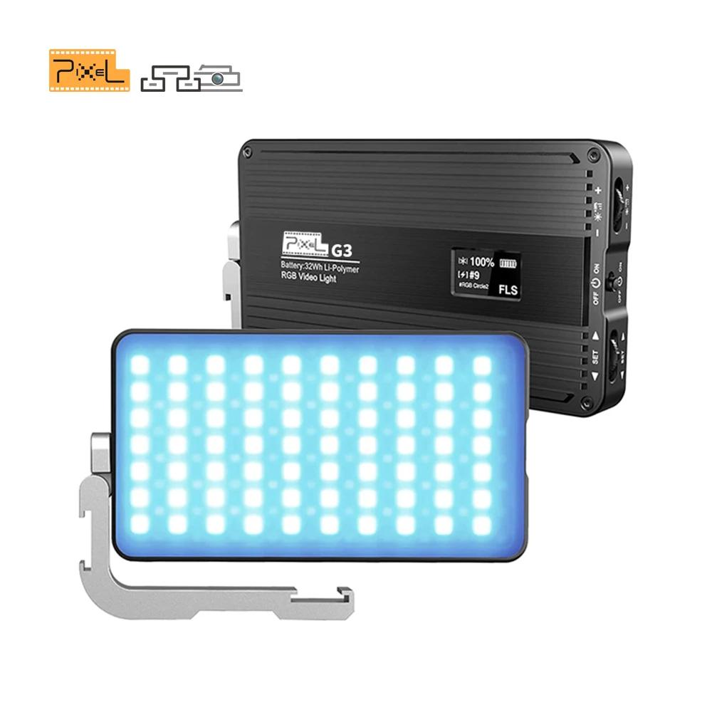 Lumière vidéo de photographie Pixel RGB, lampe de remplissage LED Ultra mince et Rechargeable pour p