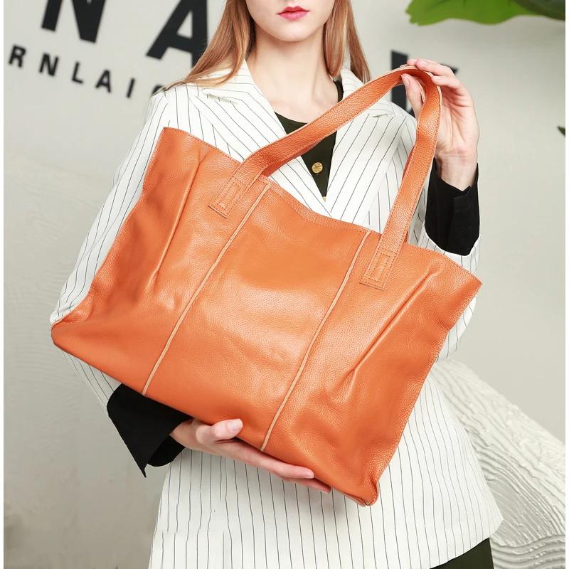 Sac à main de luxe pour femme en cuir de vachette naturel souple, sac à bandoulière tendance pour fe