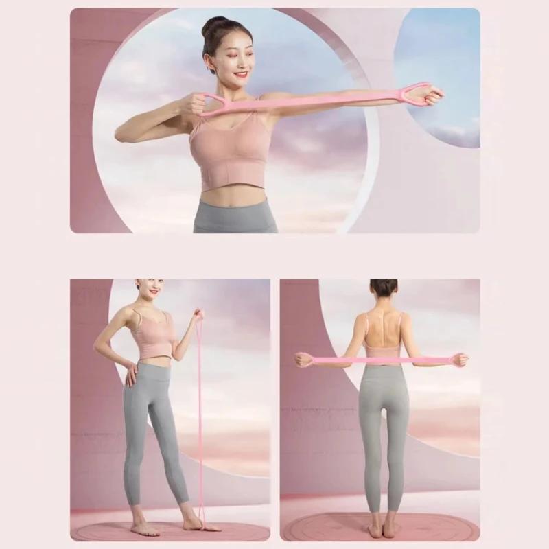 Bande de résistance de forme de 8, bande élastique d'entraînement sportif, corde de traction en caou