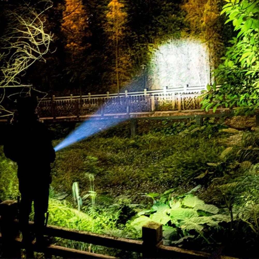 Veibot-Lampe de poche LED aste, haute puissance, USB, portable, adaptée au camping, à l'extérieur et