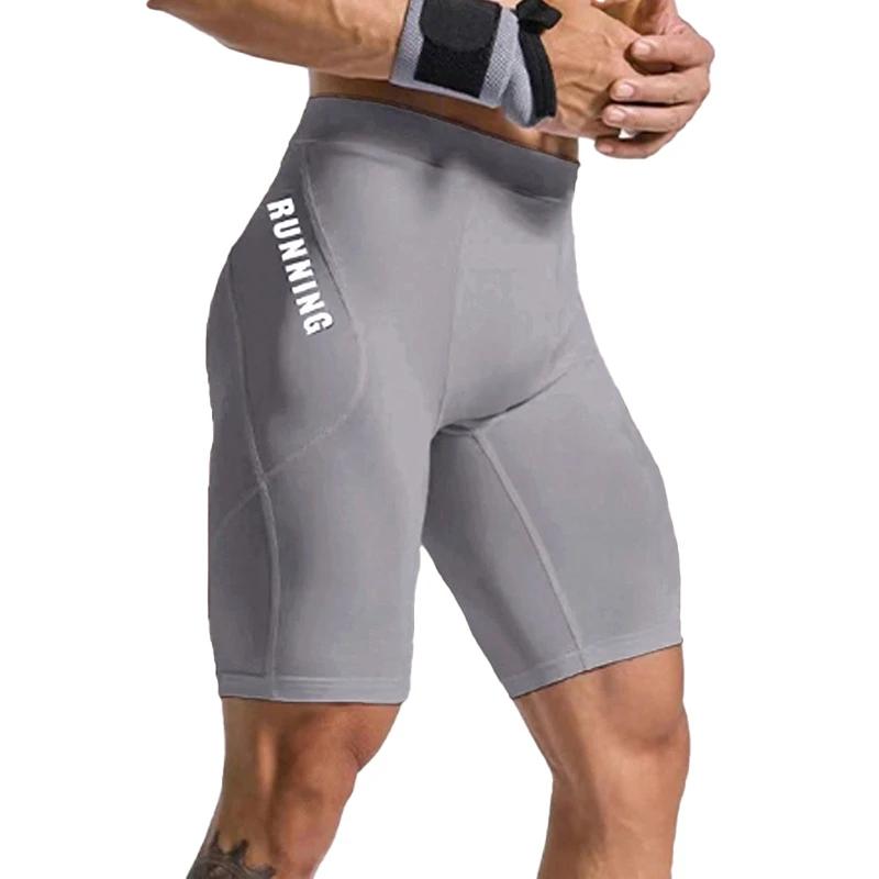 Short de musculation pour hommes, Leggings de course, de gymnastique, de jogging, à Compression élas