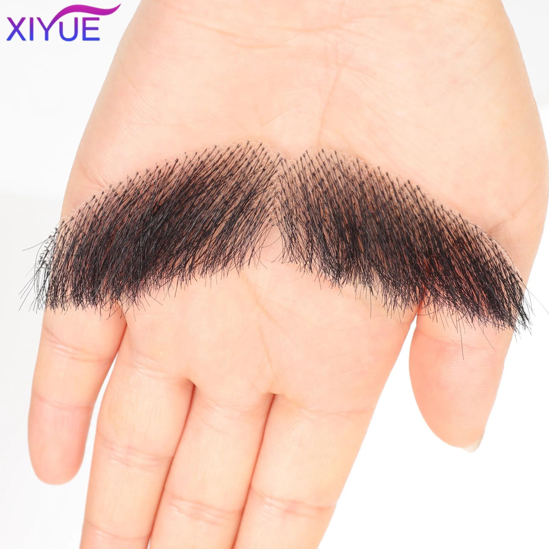 XIYUE barbe en dentelle synthétique fausse moustache pour hommes moustache faite à la main par des v