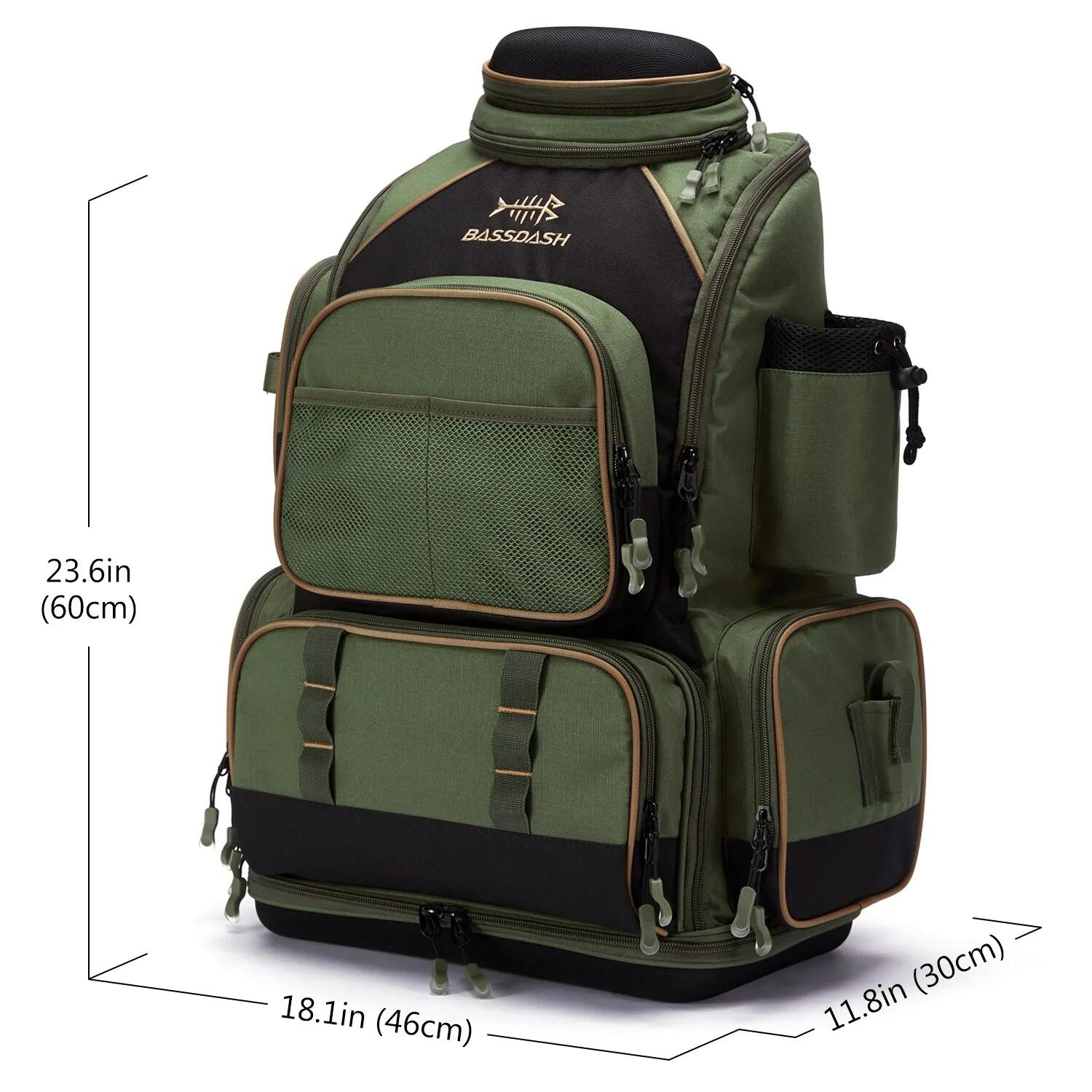 Bassdash Multifonctionnel De Pêche Sac À Dos Léger Tactique Doux S'attaquer Boîte avec Housse De Pro