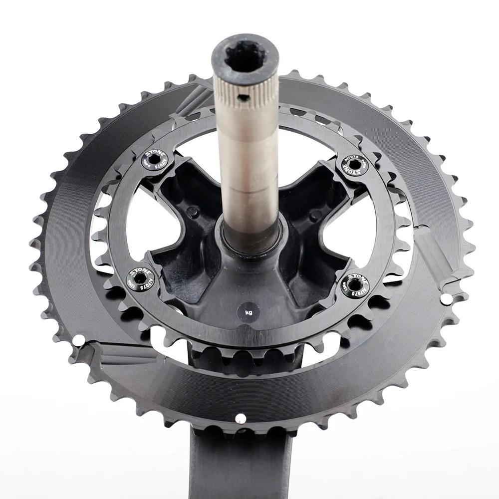 Plateau double BCD 110mm STONE 4 boulons compatible Shimano 105 Ultegra Dura-Ace vélo route