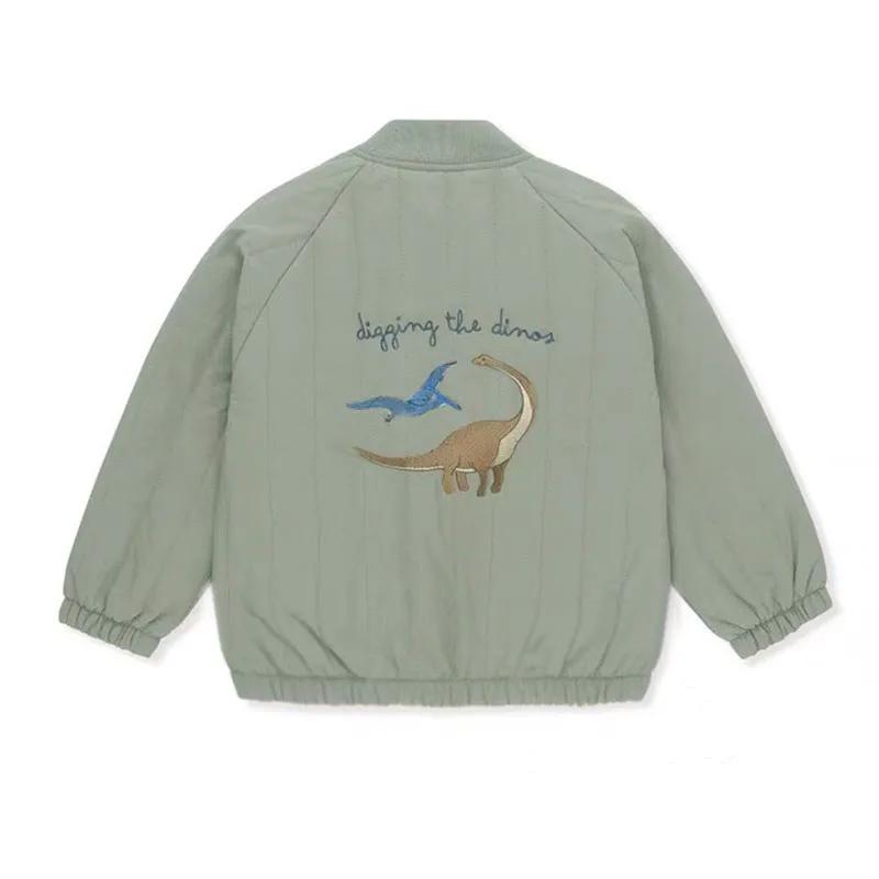 Vestes de printemps et d'automne pour bébés garçons et filles, manteaux en coton polaire brodé à man