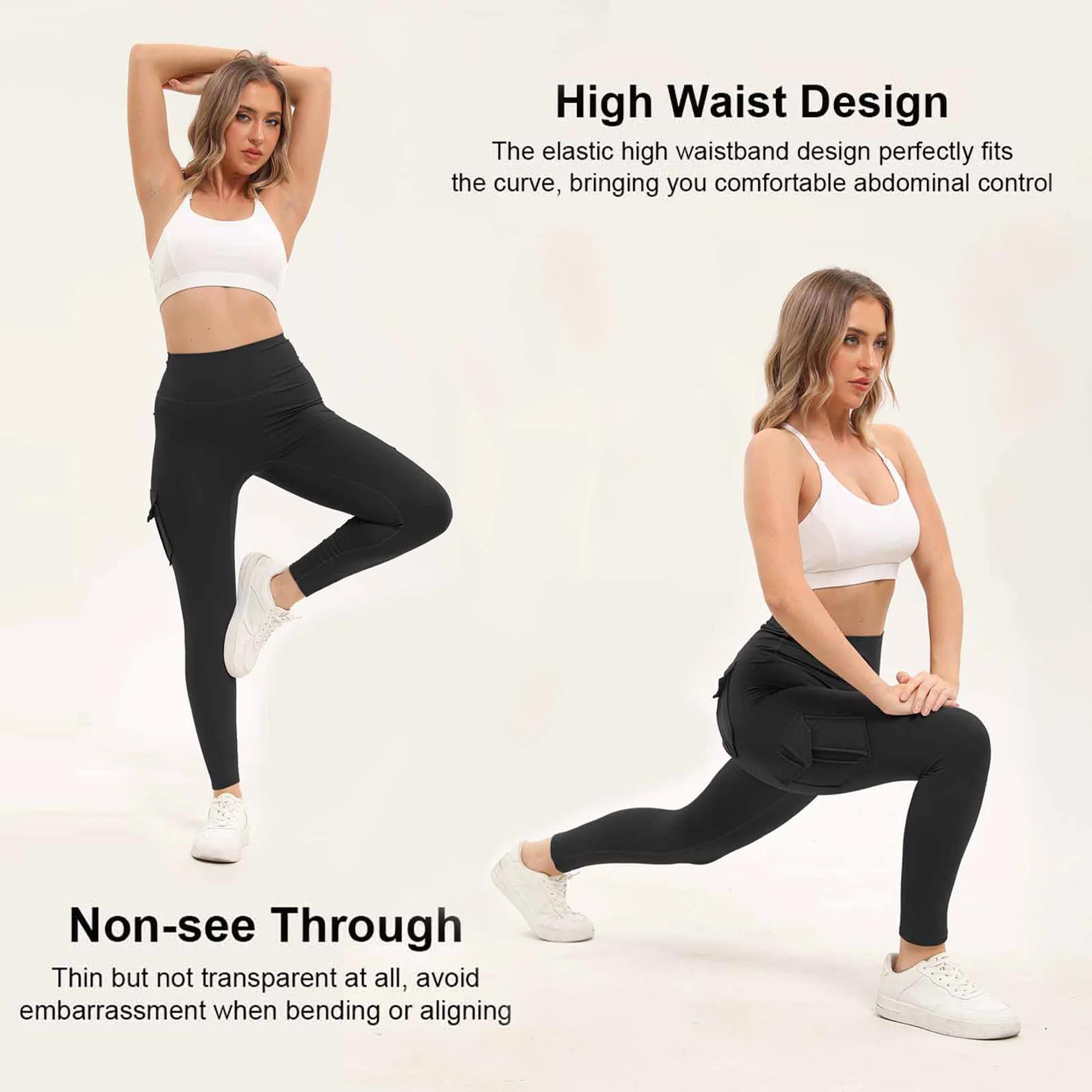 Leggings de gymnastique de couleur unie pour femmes, 3 pièces, taille haute, pantalon de Yoga, Fitne
