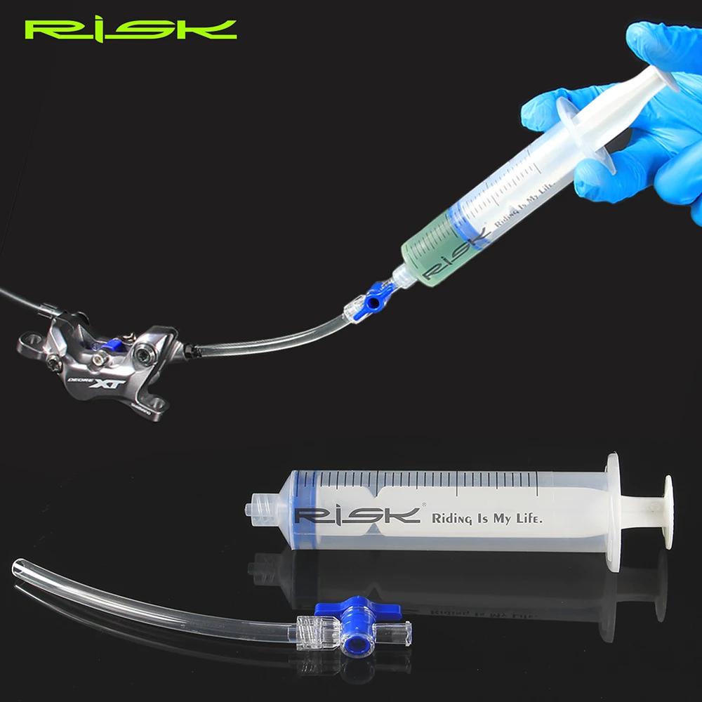 RISK – outil de purge de frein de vélo, seringue avec marche/arrêt, frein à disque hydraulique, outi