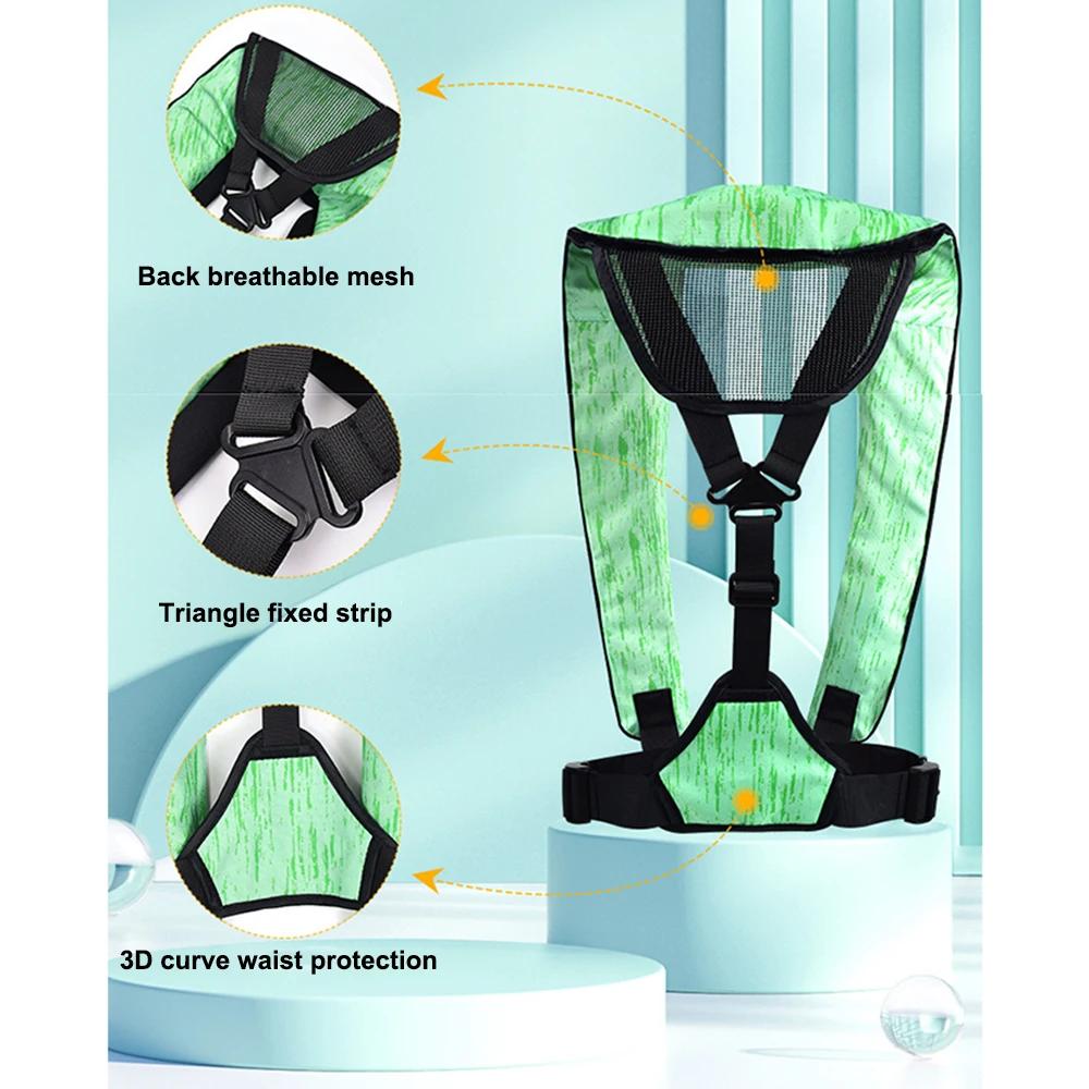 Gilet de sauvetage gonflable automatique, gilet de sauvetage professionnel pour natation et pêche, S