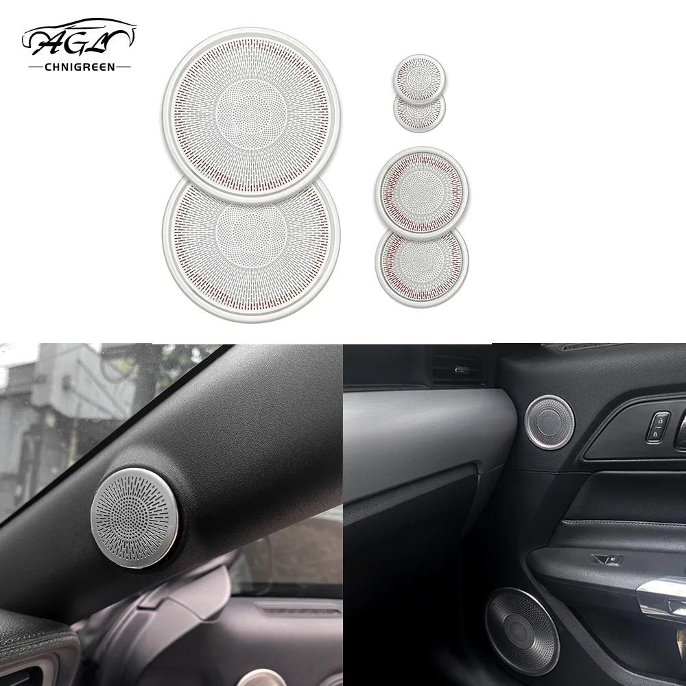 Pour Ford MUSTANG 2015-2020 6 pièces en acier inoxydable noir titane couleur voiture intérieur Surro