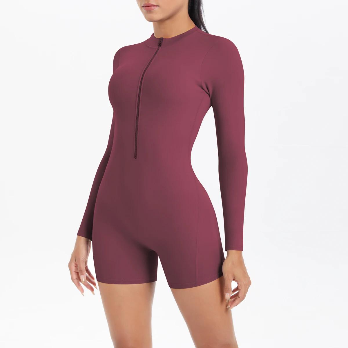 Combinaison de sport une pièce, Fitness, Yoga, short, sans couture, levage des fesses, dos nu, ensem