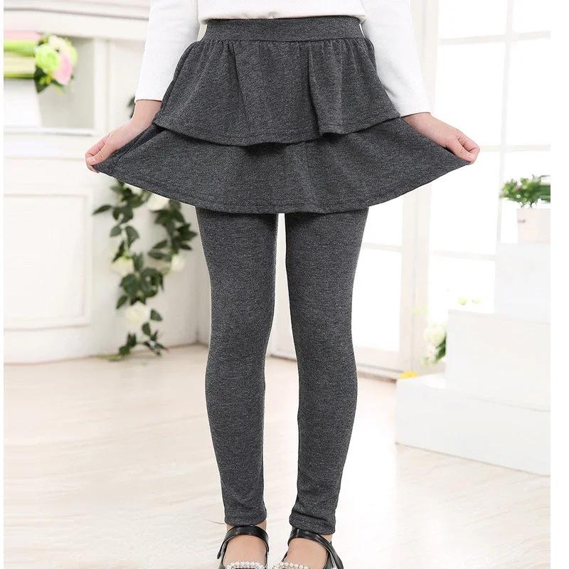 Printemps automne coton chaud fille Leggings jupe-pantalon gâteau jupe enfants leggings enfants fill